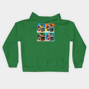 Ginger Zest: A Vibrant Pop Art Gingerbread Fantasy - Classic Christmas Kids Hoodie